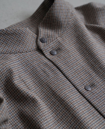 ラグランスリーブブラウス / ウール千鳥格子