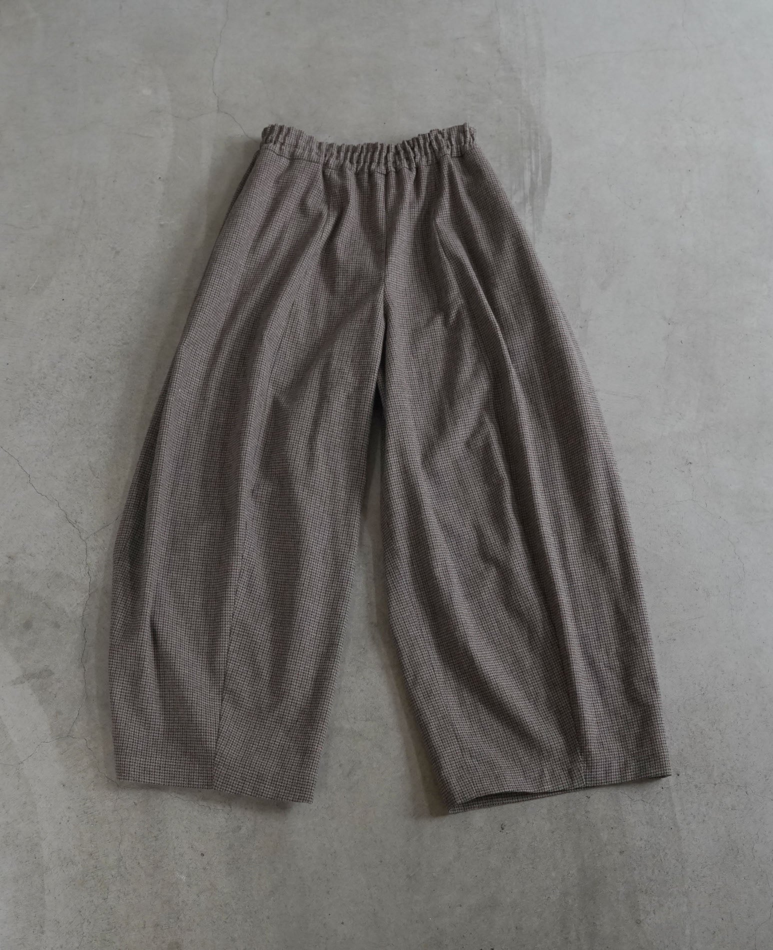 ワイドパンツ / ウール千鳥格子 – entwa