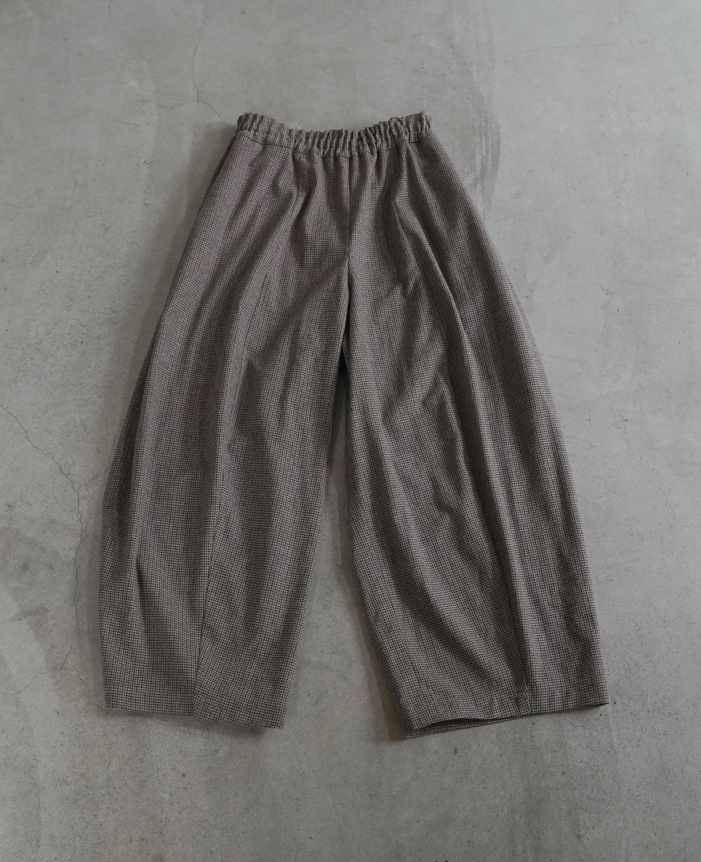 ワイドパンツ / ウール千鳥格子