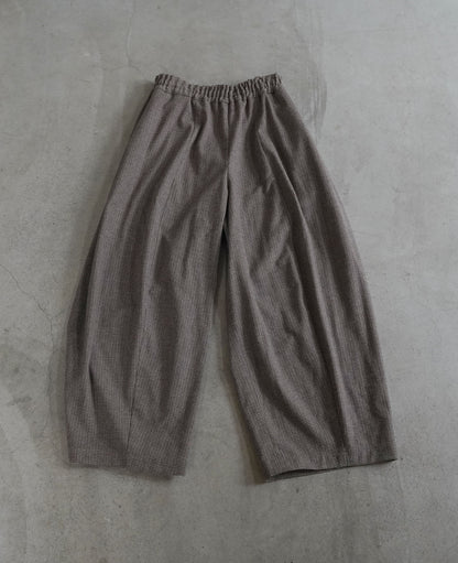 ワイドパンツ / ウール千鳥格子