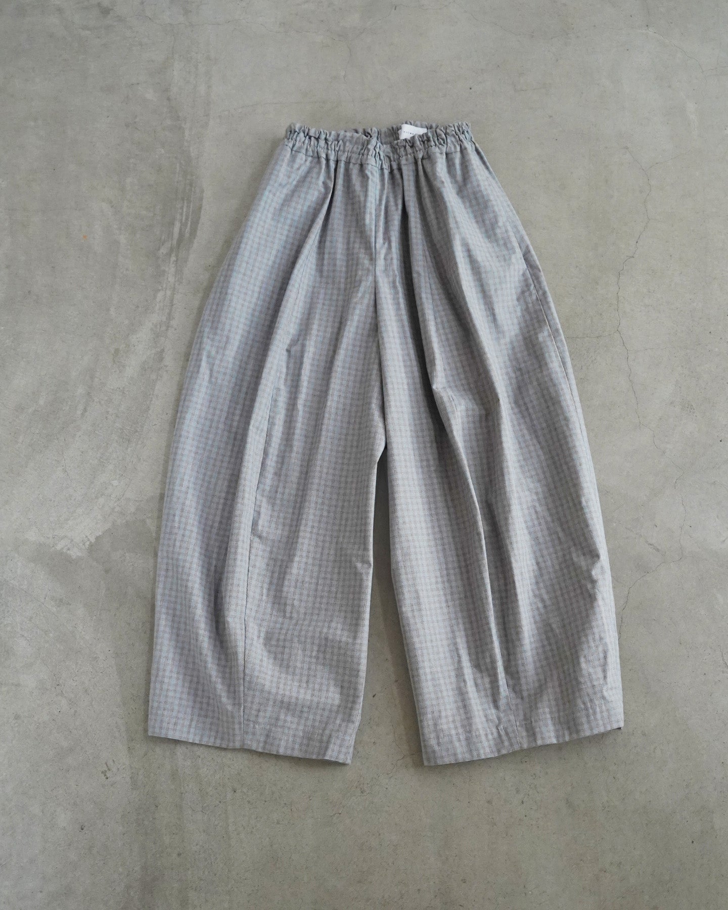 【12月6日(土)12時～発売】ワイドパンツ / ブロックチェック / ライトブルー