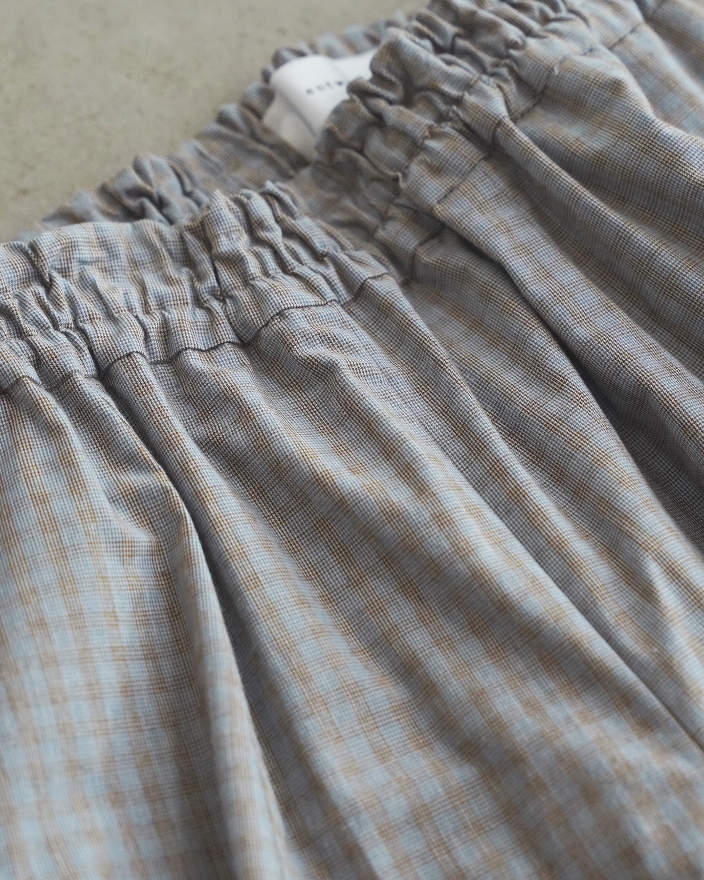 【12月6日(土)12時～発売】ワイドパンツ / ブロックチェック / ライトブルー