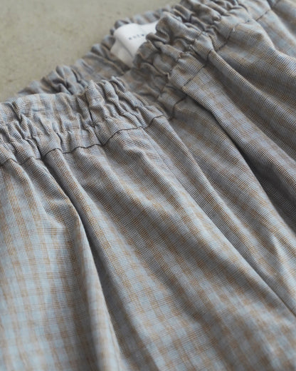 【12月6日(土)12時～発売】ワイドパンツ / ブロックチェック / ライトブルー