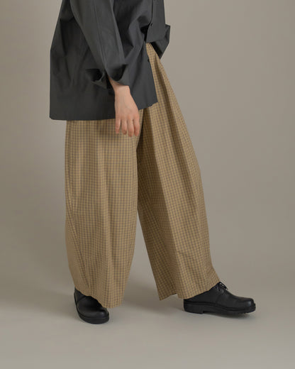 【12月6日(土)12時～発売】ワイドパンツ / ブロックチェック / イエロー