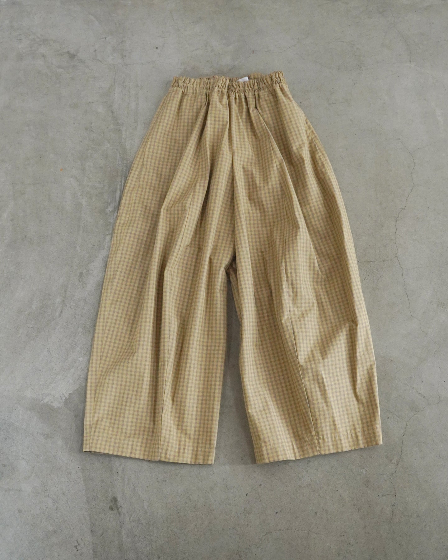 【12月6日(土)12時～発売】ワイドパンツ / ブロックチェック / イエロー