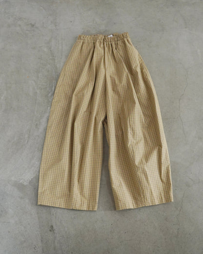 【12月6日(土)12時～発売】ワイドパンツ / ブロックチェック / イエロー
