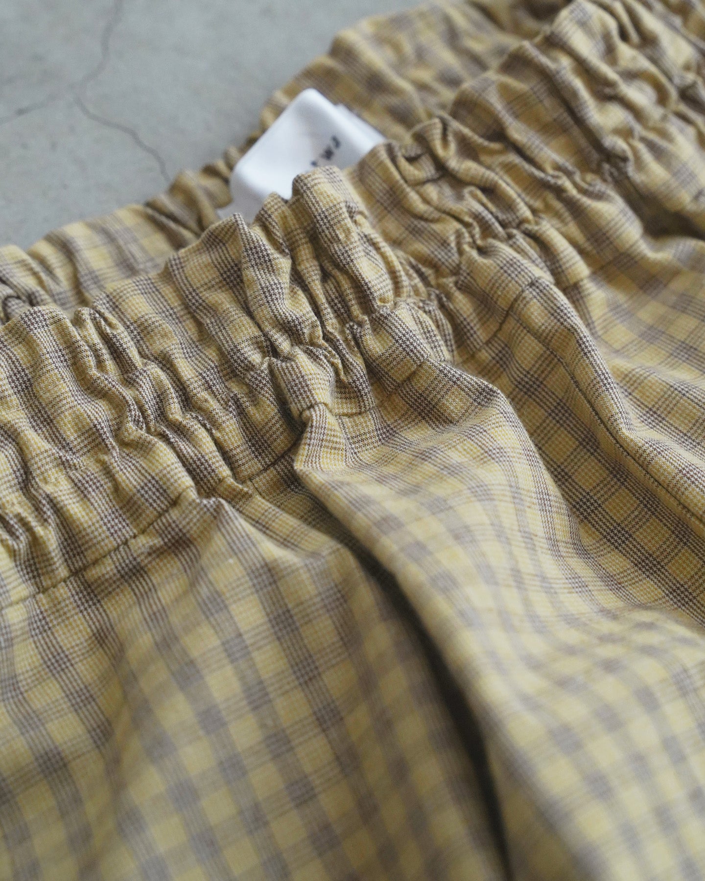 【12月6日(土)12時～発売】ワイドパンツ / ブロックチェック / イエロー