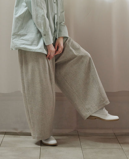 ワイドパンツ / スラブツイード