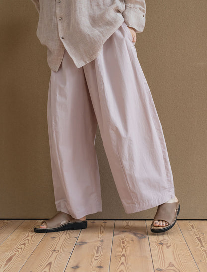 [On sale from 12:00 on Saturday, March 1st] Wide pants / Omi-bleached cotton twill