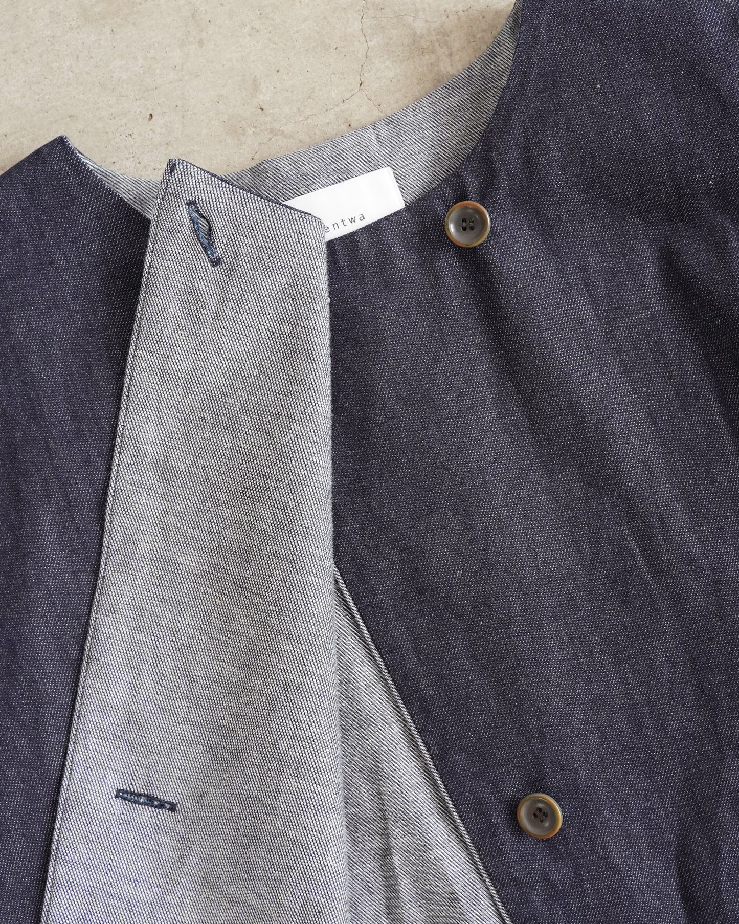 ノーカラーボレロ / デニム