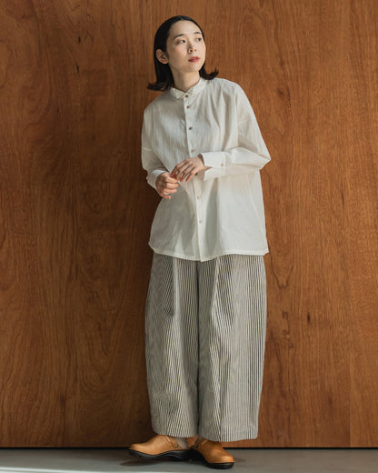 ワイドパンツ / ストライプデニム