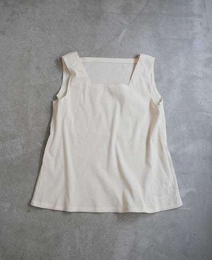 スクエアネックカットソー/ビワコットン