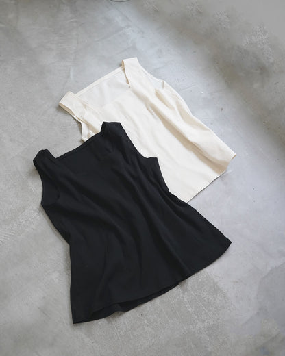 スクエアネックカットソー/ビワコットン