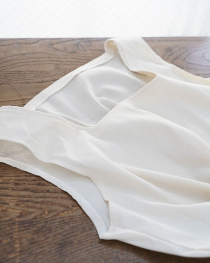 スクエアネックカットソー/ビワコットン