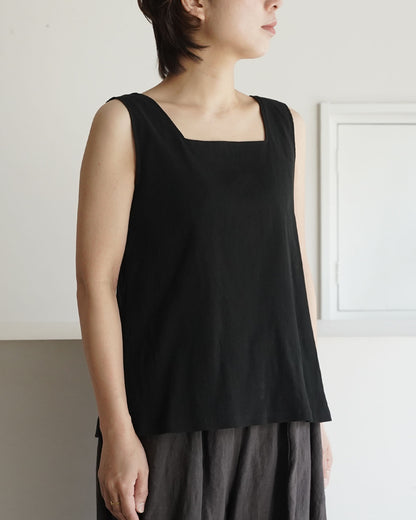 スクエアネックカットソー/ビワコットン