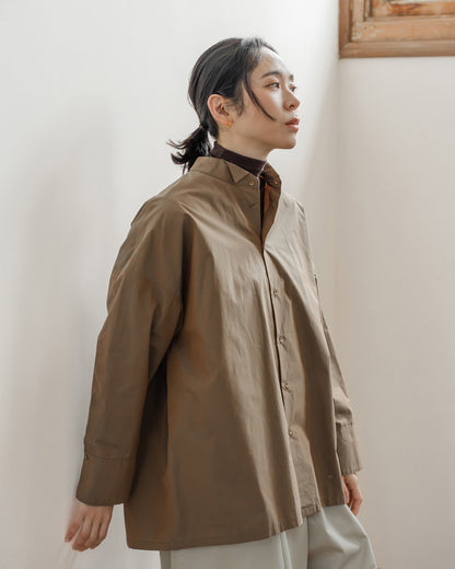【10月3日発売】オーバーシャツ コットンシャンブレー