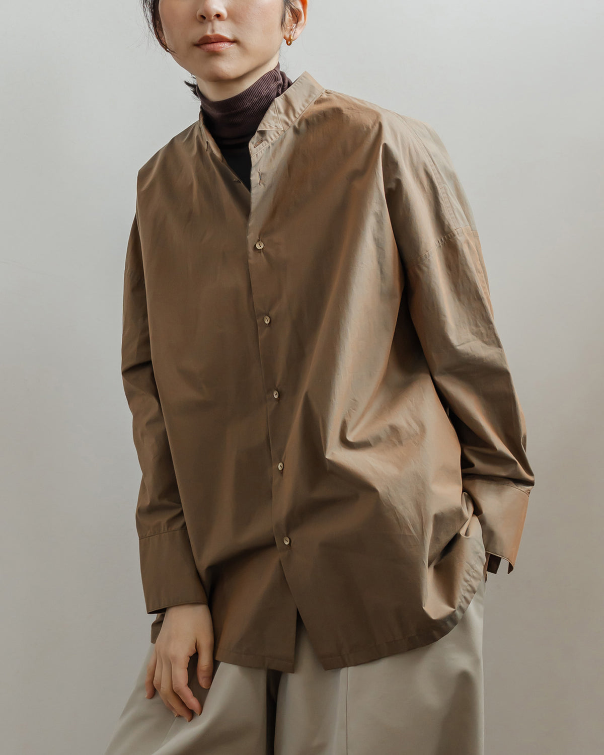 【10月3日発売】オーバーシャツ コットンシャンブレー