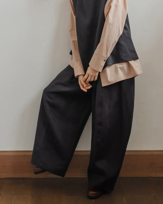 【9月5日発売】ワイドパンツ ヘビーリネンツイル