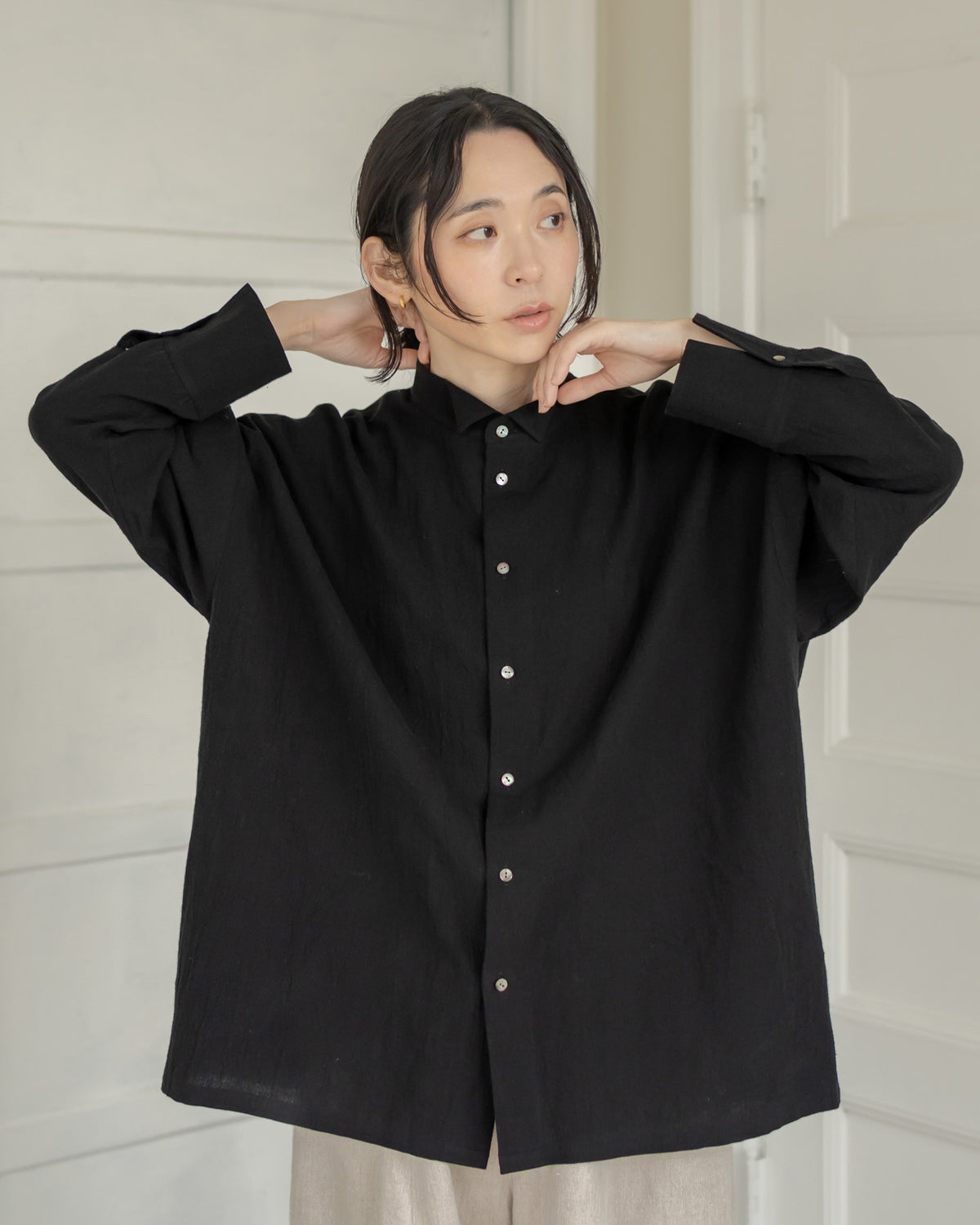 [Available October 24] Cotton Linen Voile Overshirt