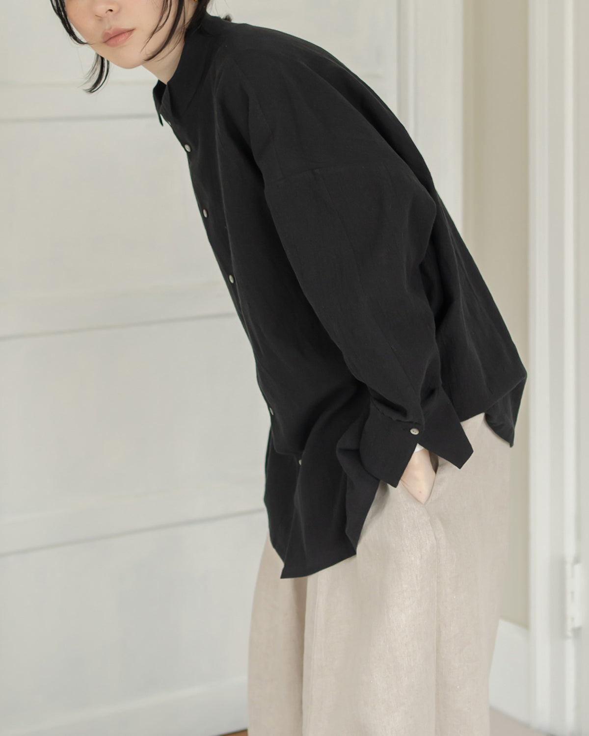 [Available October 24] Cotton Linen Voile Overshirt