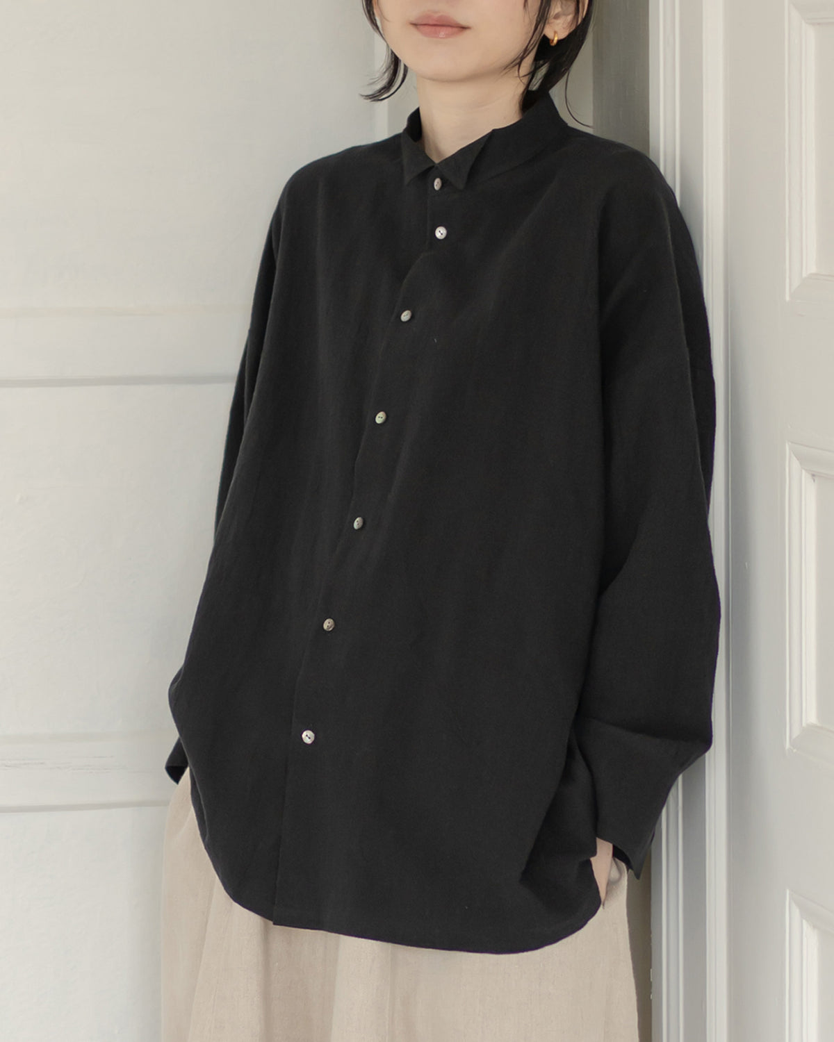 [Available October 24] Cotton Linen Voile Overshirt
