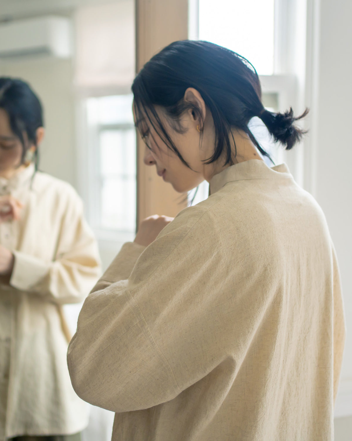 【Available October 24】 Cotton Linen Voile Overshirt