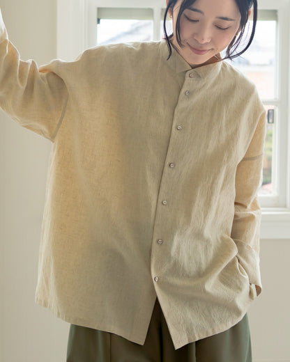 【Available October 24】 Cotton Linen Voile Overshirt