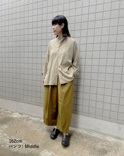 ワイドパンツ スムースバックツイル