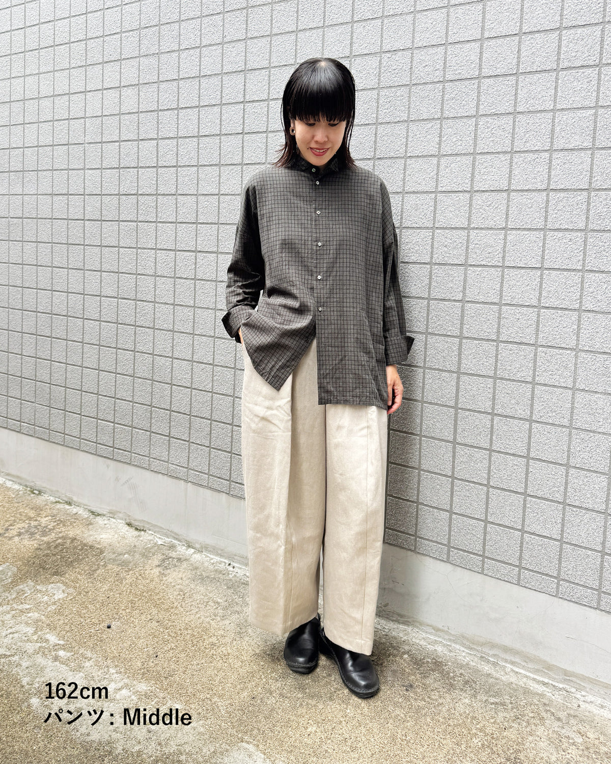 ワイドパンツ ヘビーリネンツイル