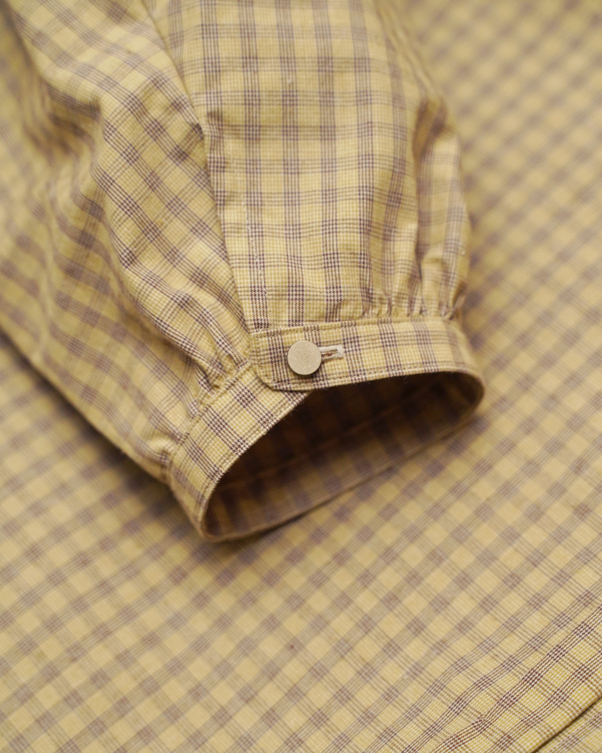 [2512] Stand Collar Shirt / Block Check
