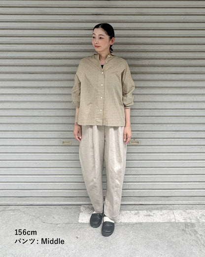 【9月5日発売】テーパードパンツ ヘビーリネンツイル