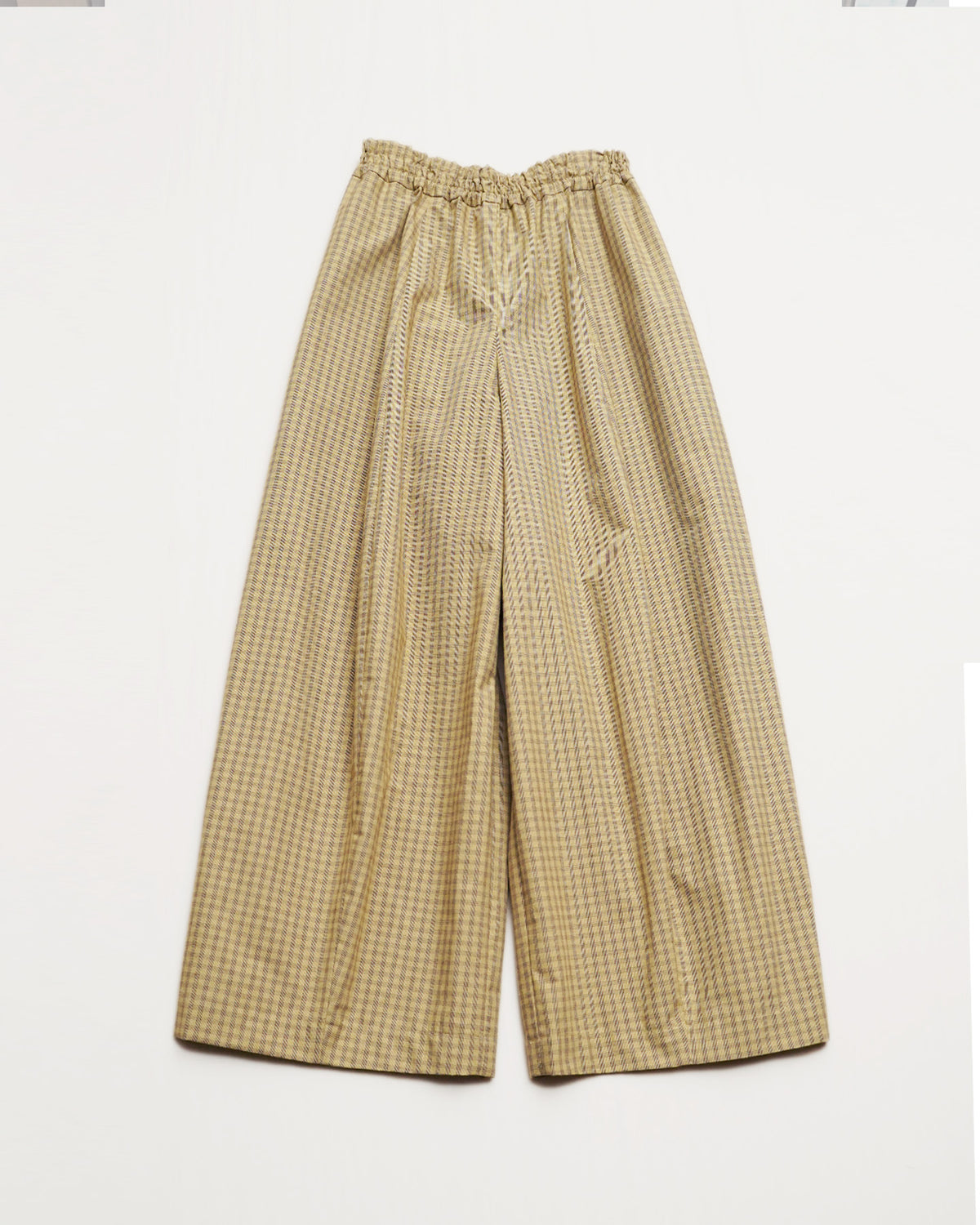 [2512] Wide-leg pants / Block check