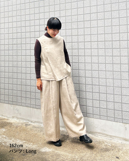 【9月5日発売】ワイドパンツ ヘビーリネンツイル