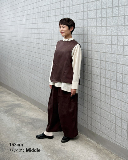 【9月5日発売】ワイドパンツ ヘビーリネンツイル