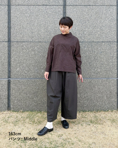 【9月19日発売】ワイドパンツ スムースバックツイル