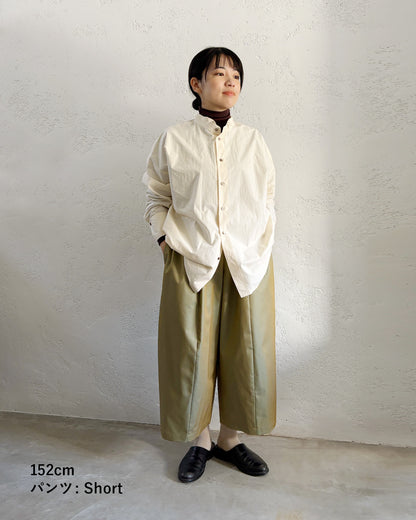 ワイドパンツ シャンブレーツイル