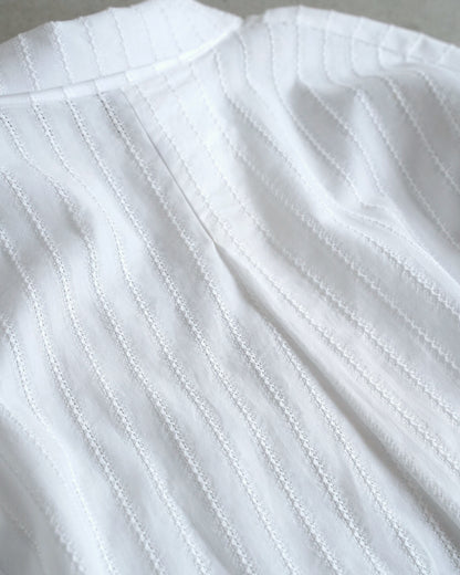 Short-Sleeve Dutch Collar Shirt / Cotton Lace