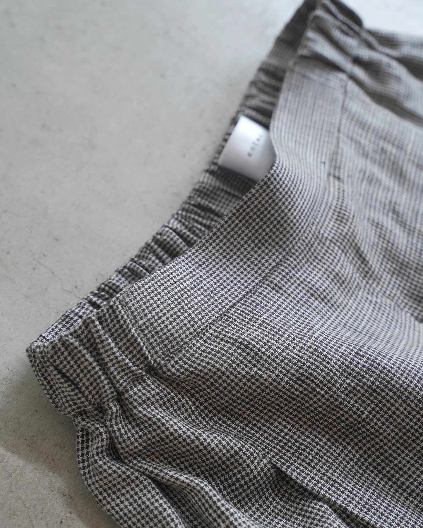 ボックスタックスカート / リネン千鳥格子