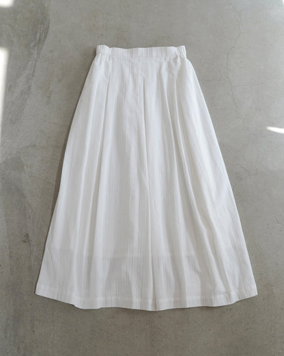 Box Tuck Skirt / Cotton Lace