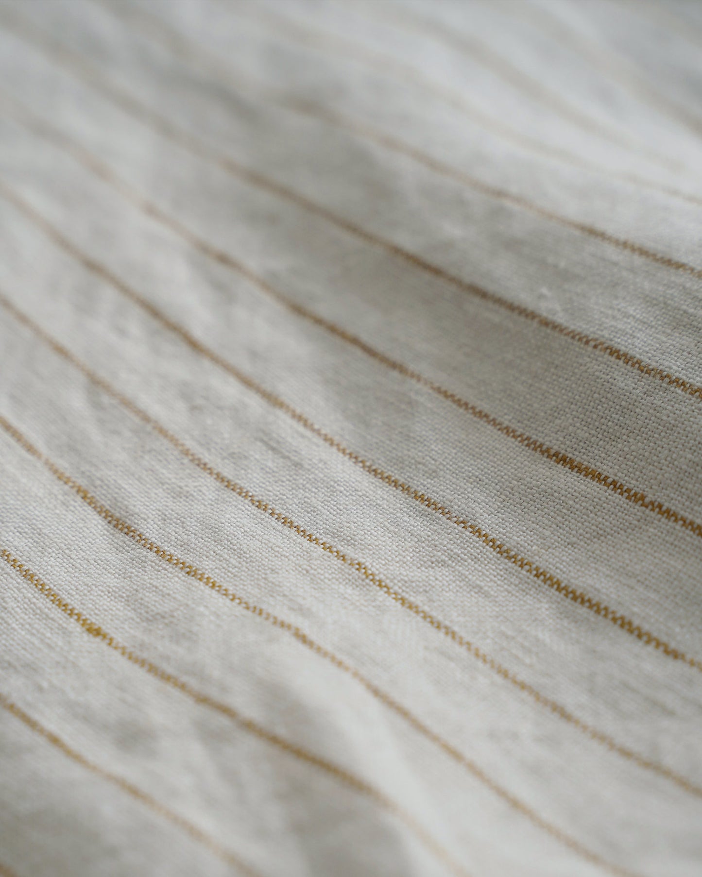 Short-Sleeve Dutch Collar Shirt / Linen Stripe