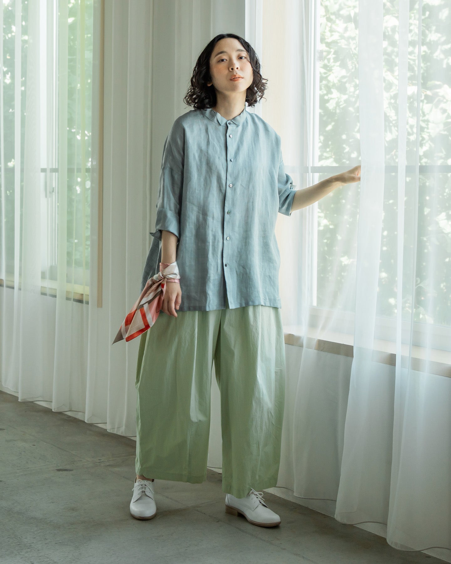 [Available from 12:00 PM on Saturday, March 14th] Three-quarter Sleeve Overshirt/Dobby Check