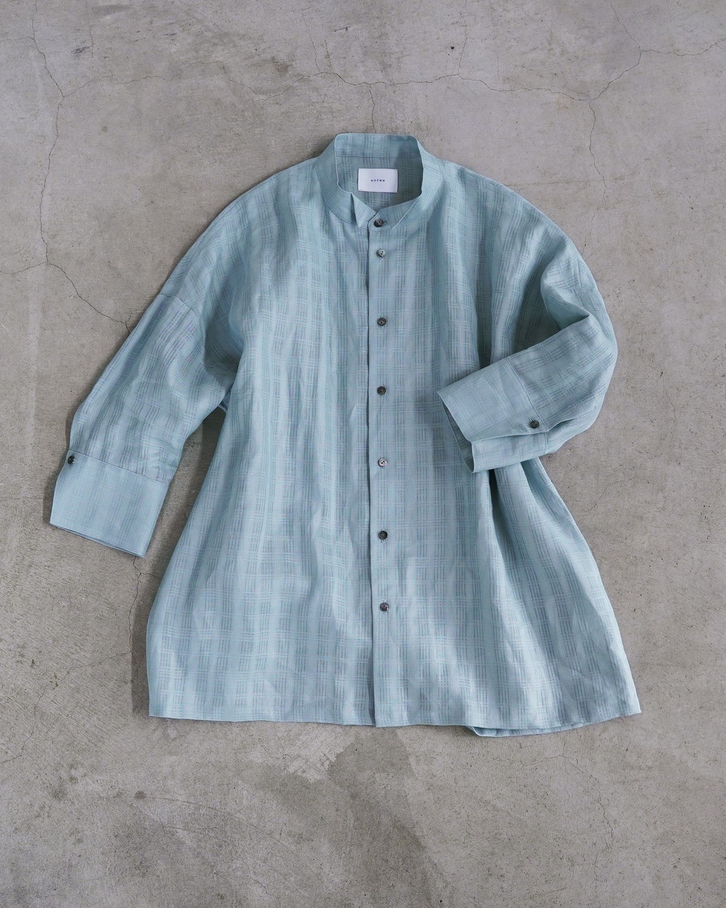 [Available from 12:00 PM on Saturday, March 14th] Three-quarter Sleeve Overshirt/Dobby Check
