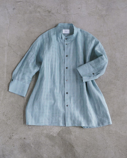 [Available from 12:00 PM on Saturday, March 14th] Three-quarter Sleeve Overshirt/Dobby Check