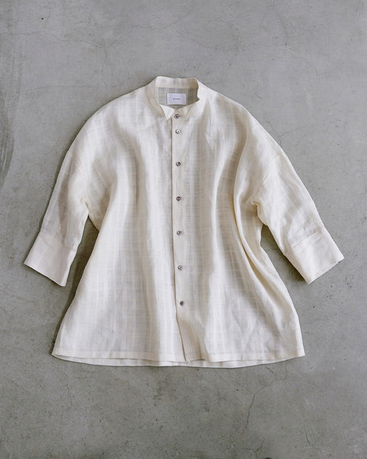 [Available from 12:00 PM on Saturday, March 14th] Three-quarter Sleeve Overshirt/Dobby Check