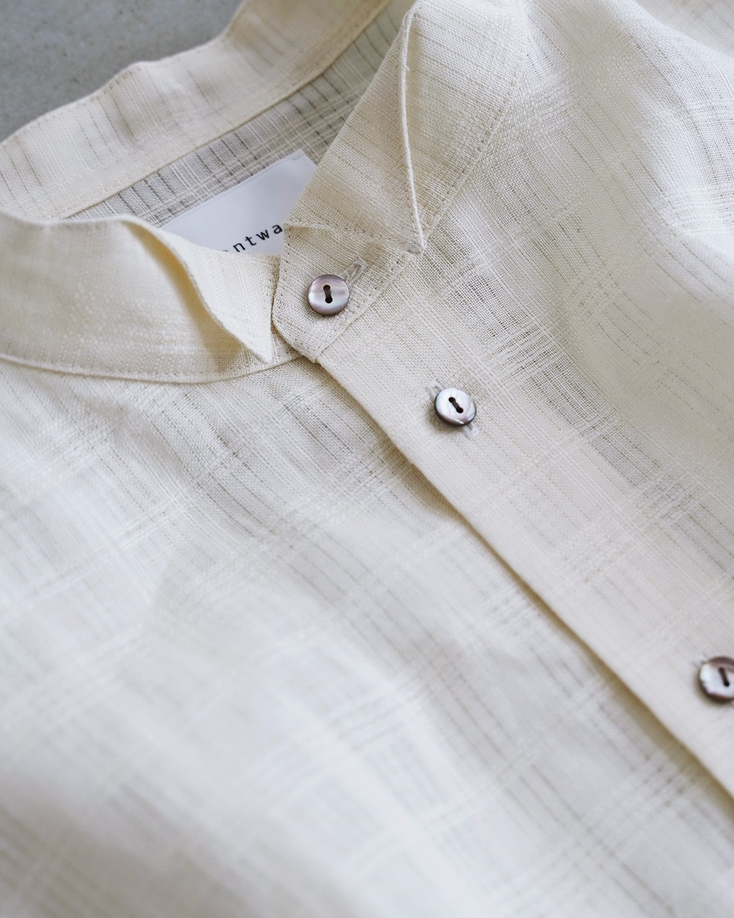 [Available from 12:00 PM on Saturday, March 14th] Three-quarter Sleeve Overshirt/Dobby Check