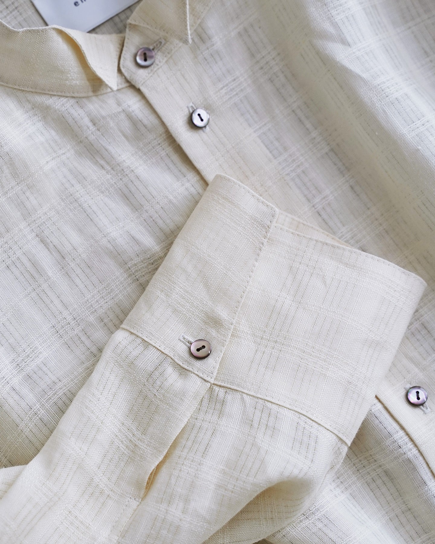 [Available from 12:00 PM on Saturday, March 14th] Three-quarter Sleeve Overshirt/Dobby Check