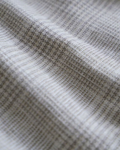 Boat Neck Gathered Blouse / Linen Glen Check