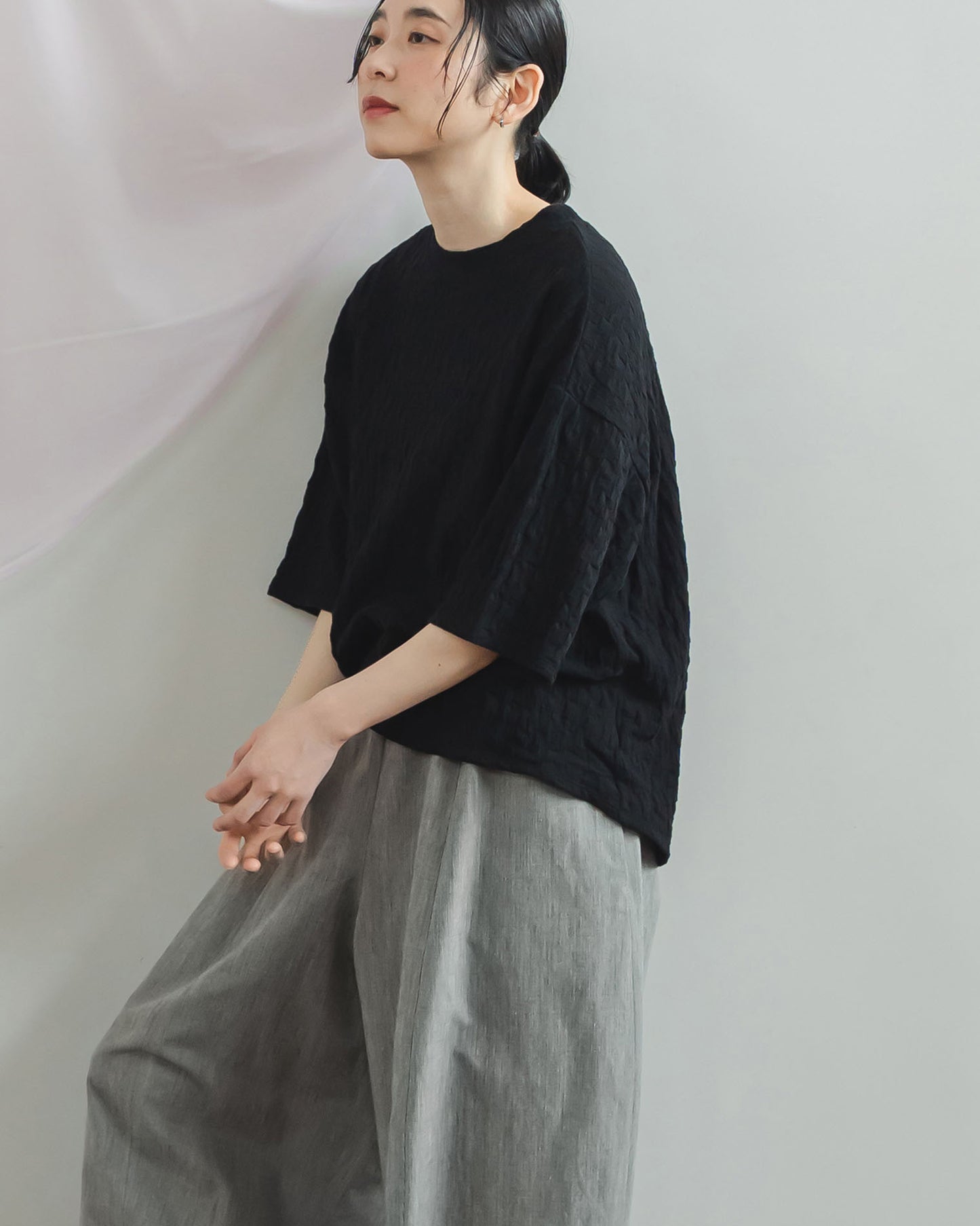 【6.6(土)12:00~発売予定】半袖コットンTシャツ リンクスチェック