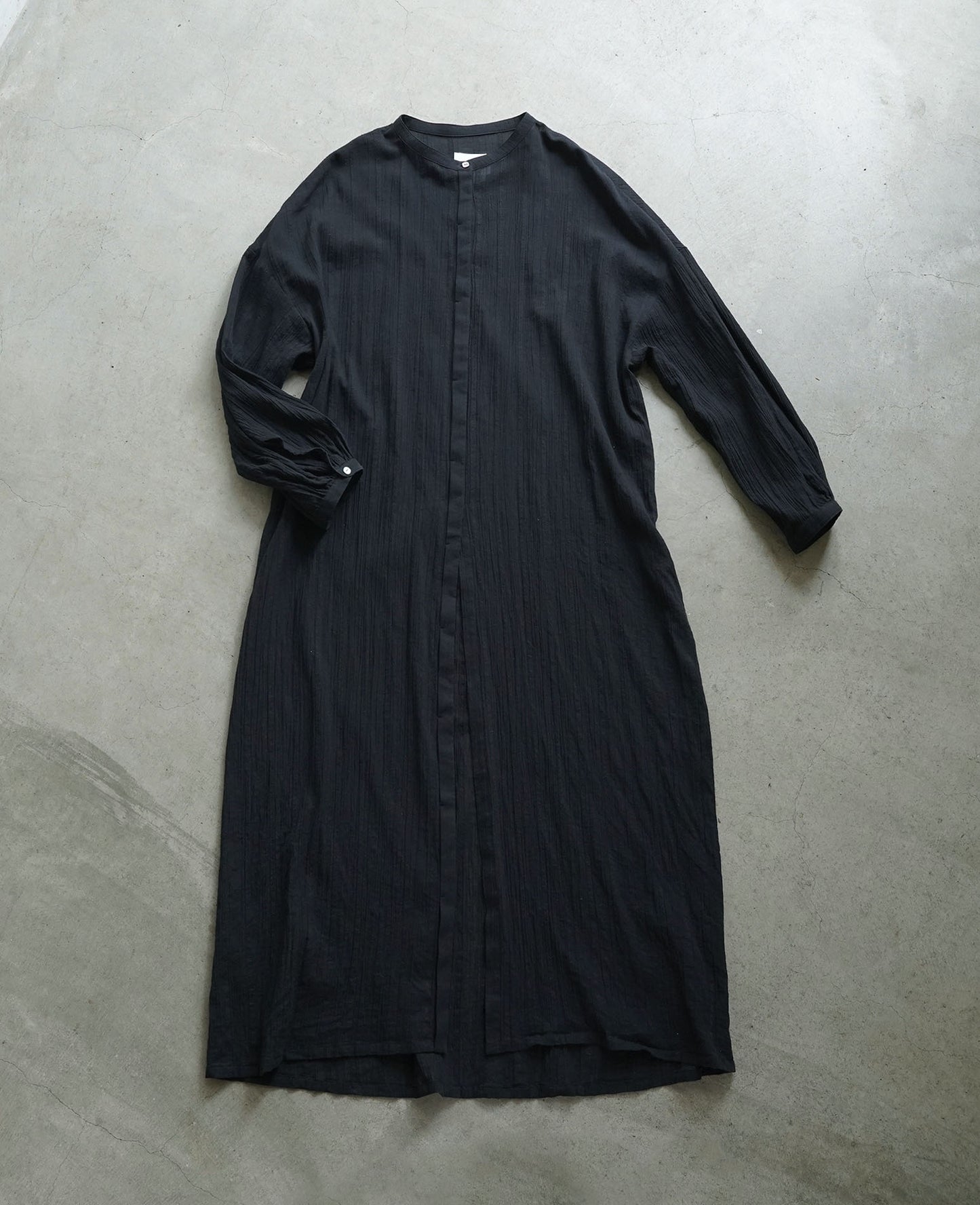 【6.6(土)12:00~発売予定】ロングスタンドカラーシャツ/シアーストライプ