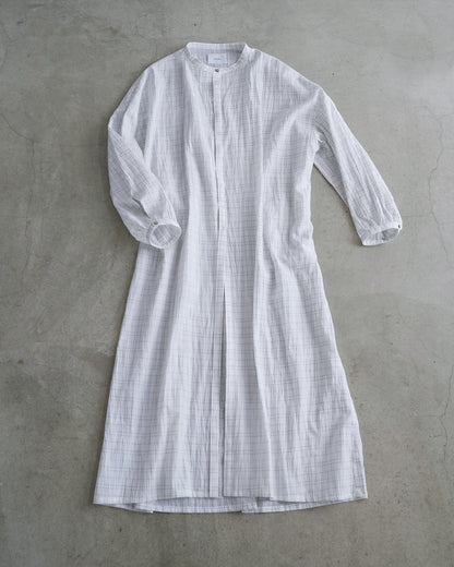 Long Stand Collar Shirt / Washer Check